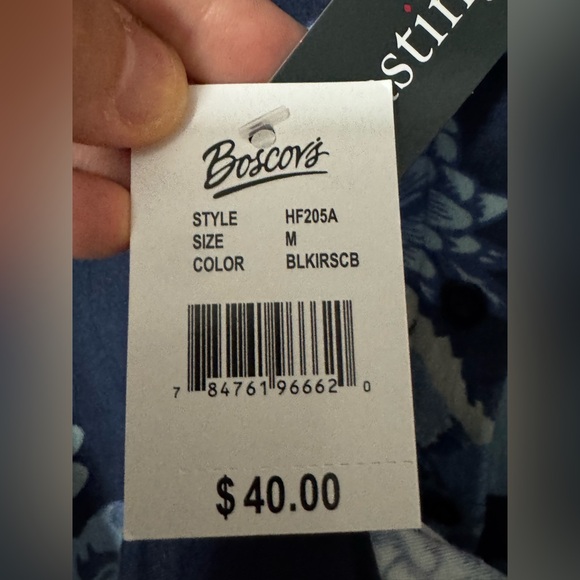 ⚡️NWT Hasting & Smith Floral Button-Up Shirt in Blue & Grey Retails for $40 - Picture 2 of 3